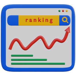 organic ranking positions illustration 3D